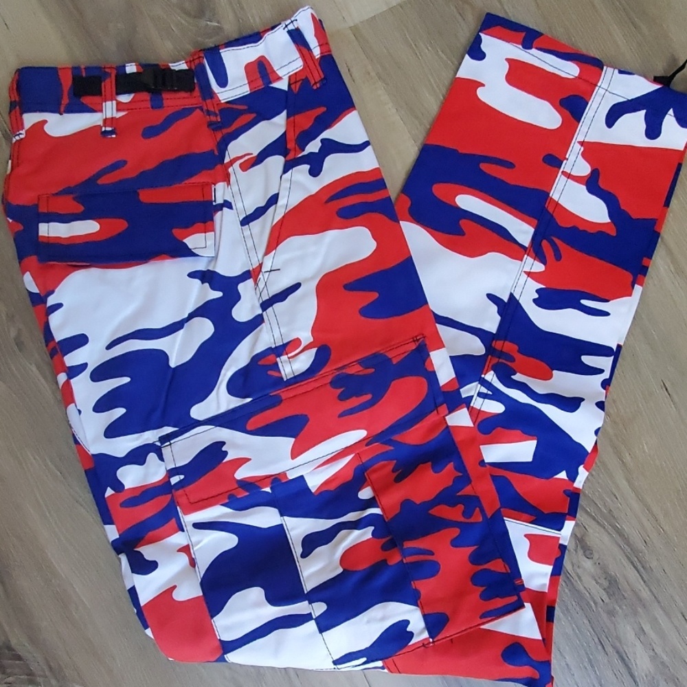 Men's Red White & Blue Camo Cargo